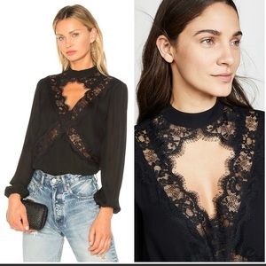 CAMI NYC × Revolve Skylar Lace Blouse, size small, NWT